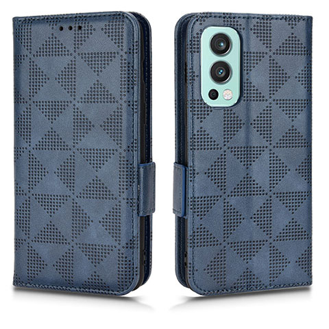 Funda de Cuero Cartera con Soporte Carcasa C02X para OnePlus Nord 2 5G Azul