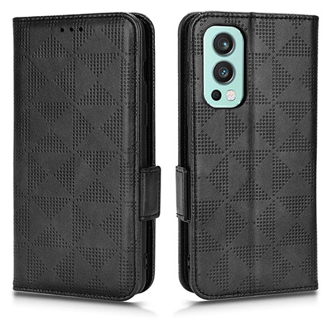 Funda de Cuero Cartera con Soporte Carcasa C02X para OnePlus Nord 2 5G Negro