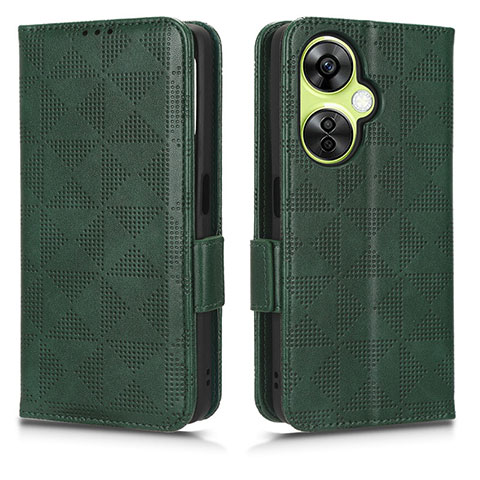 Funda de Cuero Cartera con Soporte Carcasa C02X para OnePlus Nord CE 3 5G Verde