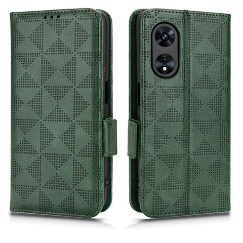 Funda de Cuero Cartera con Soporte Carcasa C02X para Oppo A1 Pro 5G Verde