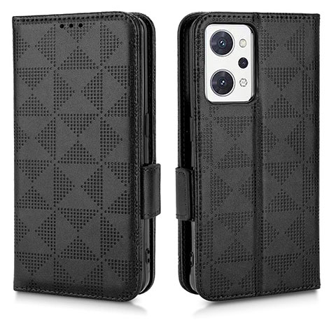 Funda de Cuero Cartera con Soporte Carcasa C02X para Oppo Reno7 A Negro