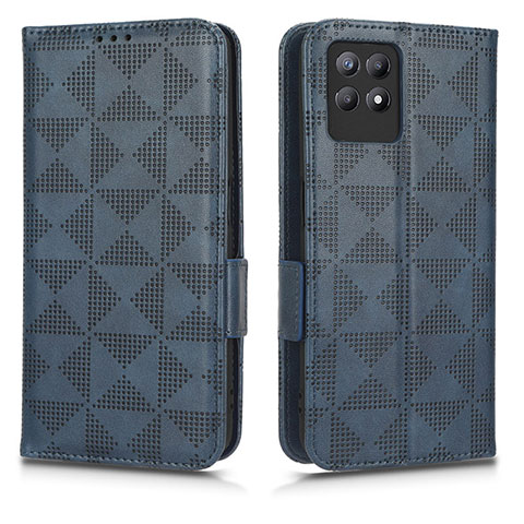 Funda de Cuero Cartera con Soporte Carcasa C02X para Realme 8i Azul