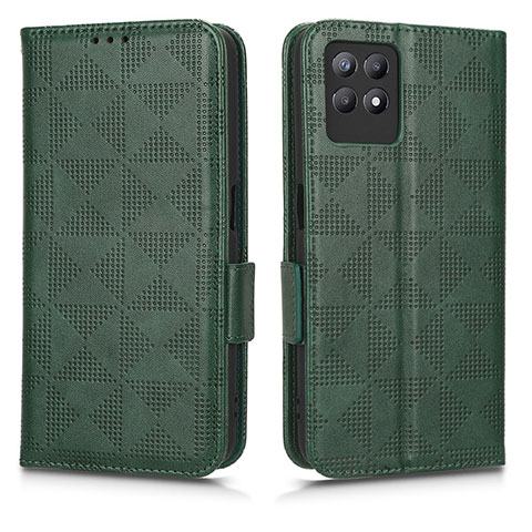 Funda de Cuero Cartera con Soporte Carcasa C02X para Realme 8i Verde