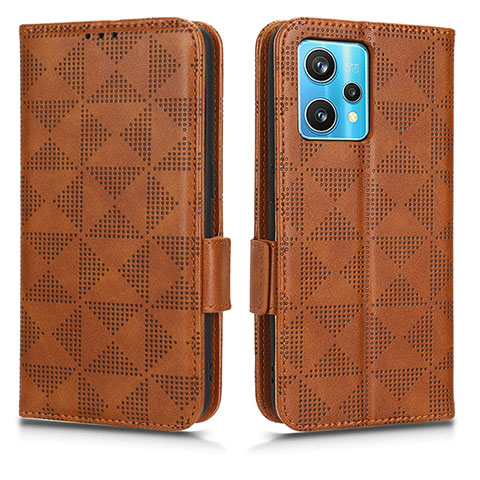 Funda de Cuero Cartera con Soporte Carcasa C02X para Realme 9 4G Marron