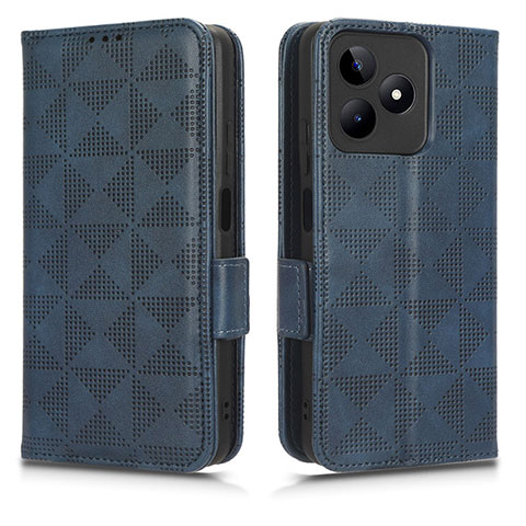 Funda de Cuero Cartera con Soporte Carcasa C02X para Realme Narzo N53 Azul