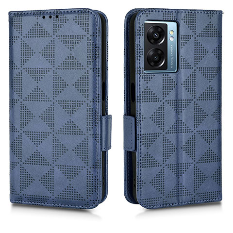 Funda de Cuero Cartera con Soporte Carcasa C02X para Realme V23 5G Azul