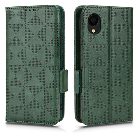 Funda de Cuero Cartera con Soporte Carcasa C02X para Samsung Galaxy A22 5G SC-56B Verde