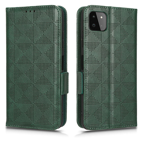 Funda de Cuero Cartera con Soporte Carcasa C02X para Samsung Galaxy A22 5G Verde