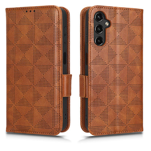 Funda de Cuero Cartera con Soporte Carcasa C02X para Samsung Galaxy M44 5G Marron