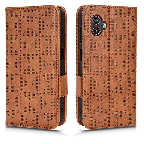 Funda de Cuero Cartera con Soporte Carcasa C02X para Samsung Galaxy XCover 6 Pro 5G Marron