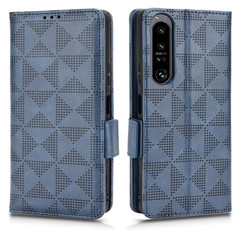 Funda de Cuero Cartera con Soporte Carcasa C02X para Sony Xperia 1 IV SO-51C Azul