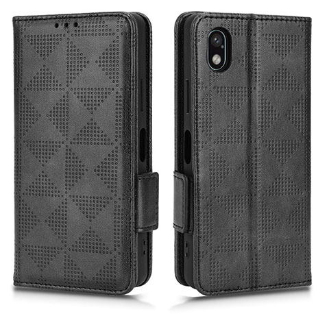 Funda de Cuero Cartera con Soporte Carcasa C02X para Sony Xperia Ace III SOG08 Negro