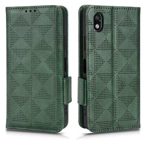 Funda de Cuero Cartera con Soporte Carcasa C02X para Sony Xperia Ace III Verde