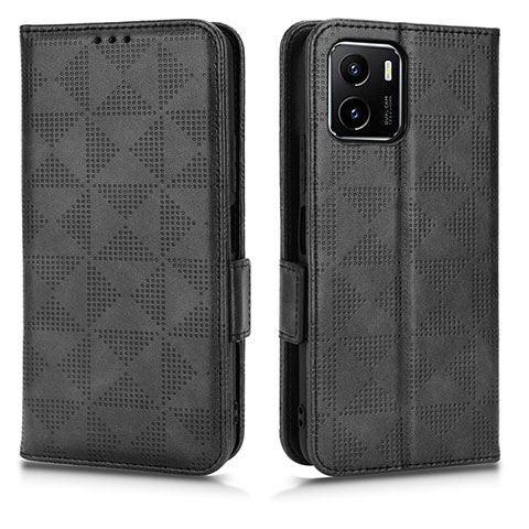 Funda de Cuero Cartera con Soporte Carcasa C02X para Vivo iQOO U5x Negro