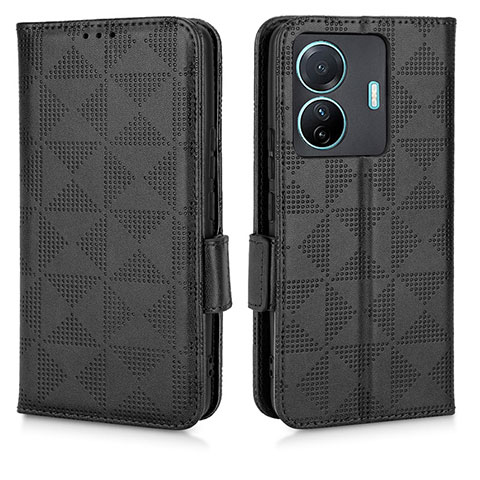 Funda de Cuero Cartera con Soporte Carcasa C02X para Vivo iQOO Z6 Pro 5G Negro