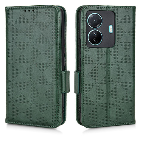 Funda de Cuero Cartera con Soporte Carcasa C02X para Vivo T1 Pro 5G Verde