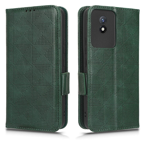 Funda de Cuero Cartera con Soporte Carcasa C02X para Vivo Y02A Verde