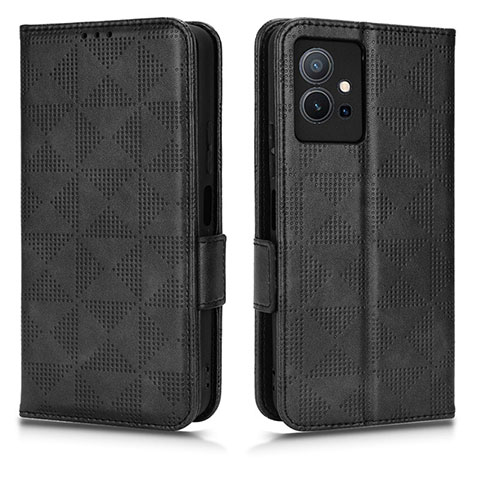 Funda de Cuero Cartera con Soporte Carcasa C02X para Vivo Y55 5G Negro