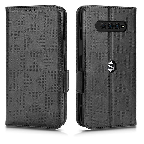 Funda de Cuero Cartera con Soporte Carcasa C02X para Xiaomi Black Shark 4 5G Negro