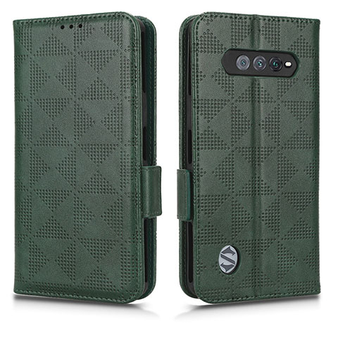 Funda de Cuero Cartera con Soporte Carcasa C02X para Xiaomi Black Shark 4S 5G Verde