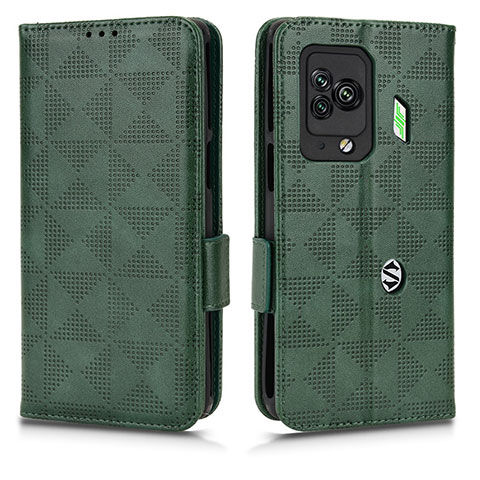 Funda de Cuero Cartera con Soporte Carcasa C02X para Xiaomi Black Shark 5 Pro 5G Verde