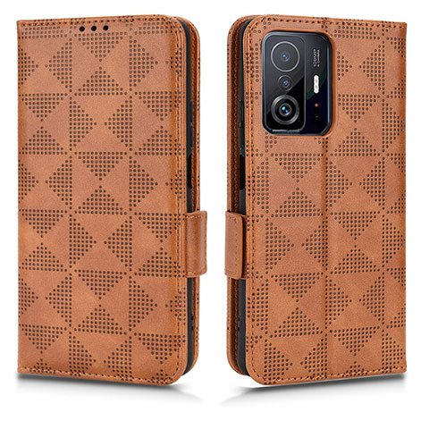 Funda de Cuero Cartera con Soporte Carcasa C02X para Xiaomi Mi 11T 5G Marron