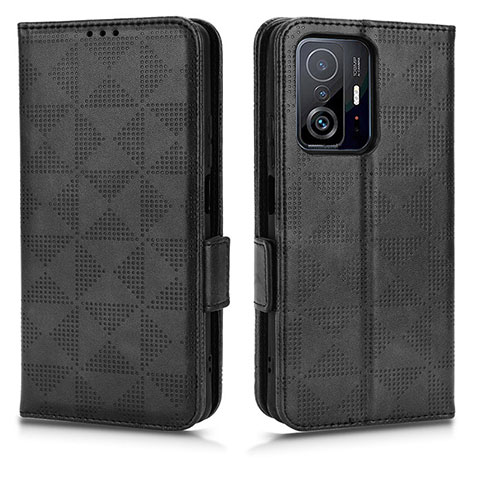 Funda de Cuero Cartera con Soporte Carcasa C02X para Xiaomi Mi 11T 5G Negro