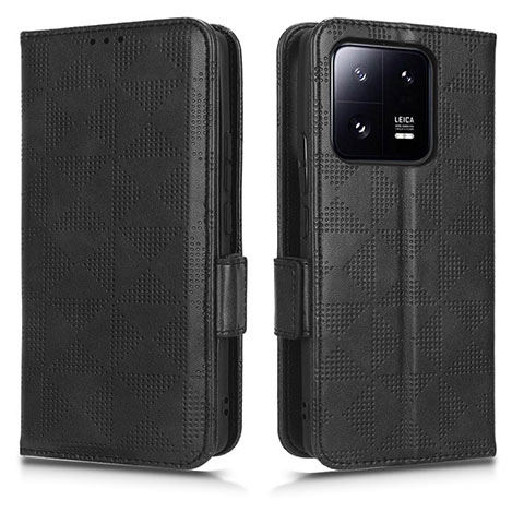 Funda de Cuero Cartera con Soporte Carcasa C02X para Xiaomi Mi 13 5G Negro