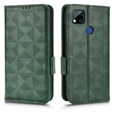 Funda de Cuero Cartera con Soporte Carcasa C02X para Xiaomi POCO C31 Verde