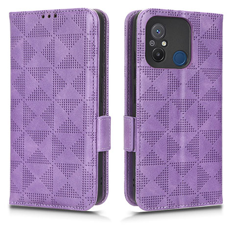 Funda de Cuero Cartera con Soporte Carcasa C02X para Xiaomi Poco C55 Morado