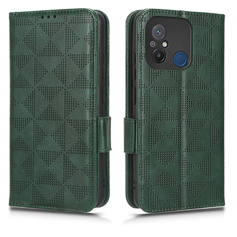 Funda de Cuero Cartera con Soporte Carcasa C02X para Xiaomi Poco C55 Verde