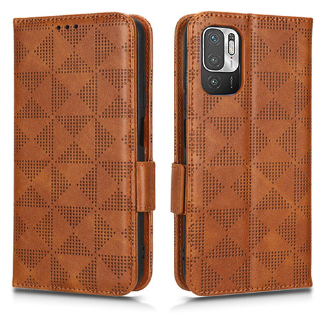 Funda de Cuero Cartera con Soporte Carcasa C02X para Xiaomi POCO M3 Pro 5G Marron