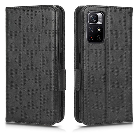 Funda de Cuero Cartera con Soporte Carcasa C02X para Xiaomi Poco M4 Pro 5G Negro