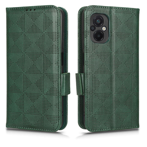 Funda de Cuero Cartera con Soporte Carcasa C02X para Xiaomi Poco M5 4G Verde