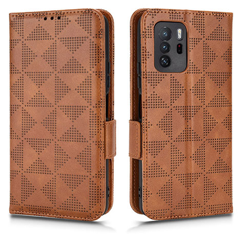 Funda de Cuero Cartera con Soporte Carcasa C02X para Xiaomi Poco X3 GT 5G Marron