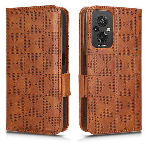 Funda de Cuero Cartera con Soporte Carcasa C02X para Xiaomi Redmi 11 Prime 4G Marron