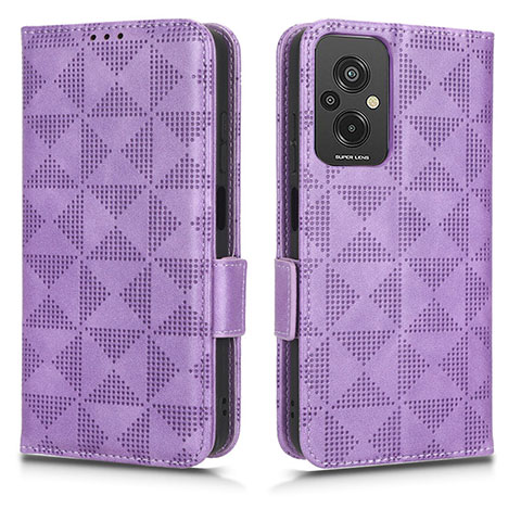 Funda de Cuero Cartera con Soporte Carcasa C02X para Xiaomi Redmi 11 Prime 4G Morado