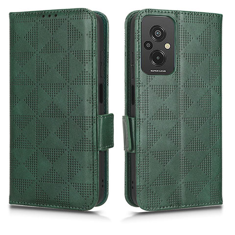 Funda de Cuero Cartera con Soporte Carcasa C02X para Xiaomi Redmi 11 Prime 4G Verde