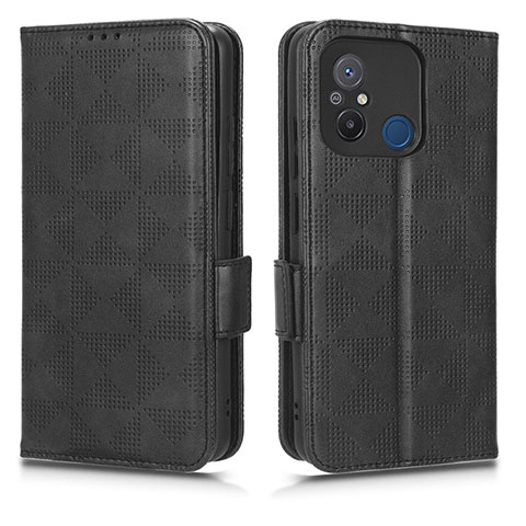 Funda de Cuero Cartera con Soporte Carcasa C02X para Xiaomi Redmi 11A 4G Negro