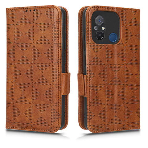 Funda de Cuero Cartera con Soporte Carcasa C02X para Xiaomi Redmi 12C 4G Marron