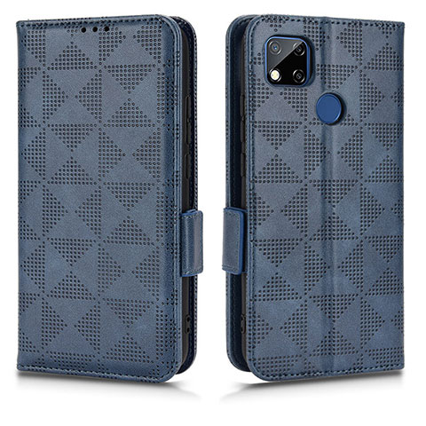 Funda de Cuero Cartera con Soporte Carcasa C02X para Xiaomi Redmi 9 India Azul