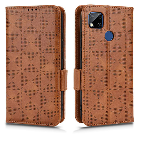 Funda de Cuero Cartera con Soporte Carcasa C02X para Xiaomi Redmi 9C Marron