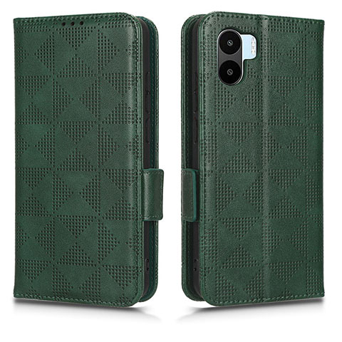 Funda de Cuero Cartera con Soporte Carcasa C02X para Xiaomi Redmi A1 Verde