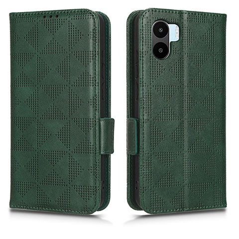 Funda de Cuero Cartera con Soporte Carcasa C02X para Xiaomi Redmi A2 Plus Verde