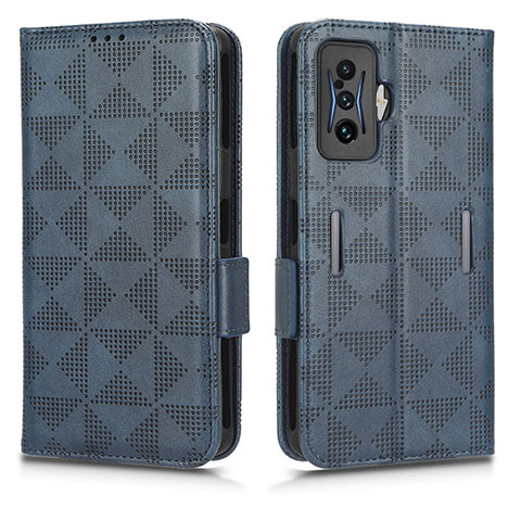 Funda de Cuero Cartera con Soporte Carcasa C02X para Xiaomi Redmi K50 Gaming 5G Azul