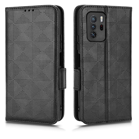 Funda de Cuero Cartera con Soporte Carcasa C02X para Xiaomi Redmi Note 10 Pro 5G Negro