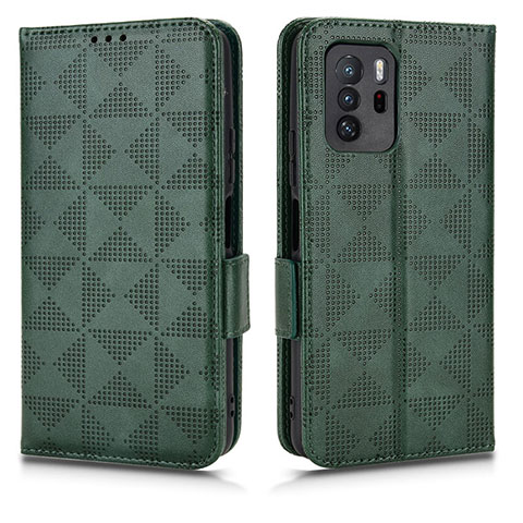 Funda de Cuero Cartera con Soporte Carcasa C02X para Xiaomi Redmi Note 10 Pro 5G Verde