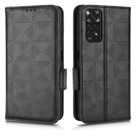 Funda de Cuero Cartera con Soporte Carcasa C02X para Xiaomi Redmi Note 11 4G (2022) Negro