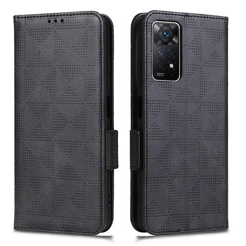 Funda de Cuero Cartera con Soporte Carcasa C02X para Xiaomi Redmi Note 11 Pro 4G Negro