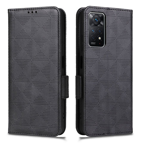 Funda de Cuero Cartera con Soporte Carcasa C02X para Xiaomi Redmi Note 11 Pro 5G Negro